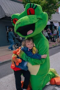 Ruby the frog mascot