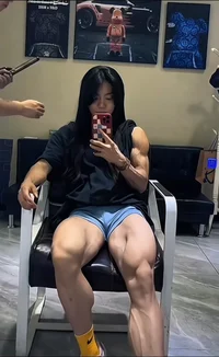 Asian muscular girl