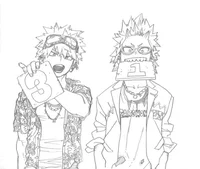 Kirishima and Bakugo