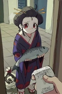 Geisha with salmon