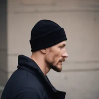 Black Wool Watch Cap