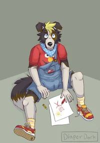 Dorky Diapered puppy