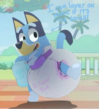 Diapered Bluey