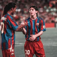 Messi e Ronaldinho 