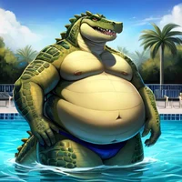 Shallow Pool Gator