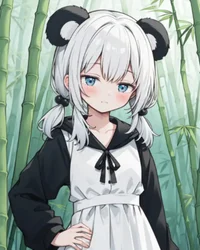 Dense panda girl
