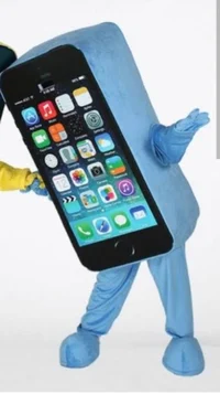 Blue iPhone Mascot