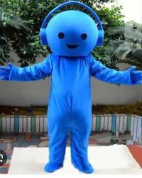Blue DJ Mascot