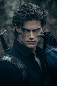 Man and the crow 