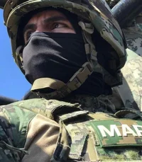 Military masked man