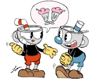 Cuphead and Mugman 