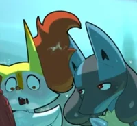 Braixen and Lucario