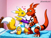 Renamon and Guilmon