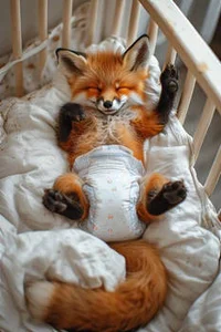 A Diapered Baby Fox