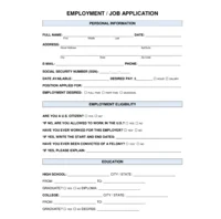 Job application