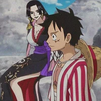 Luffy and Hancock