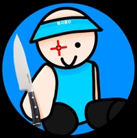 BoboPlush withaknife