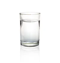 a glass of water