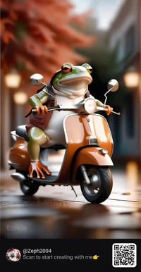 Motor Scooter Frog
