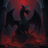 Black Dragon Statue