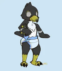 A Diapered Bird Boy