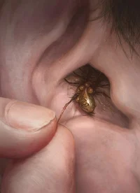 Ear tickler spider 