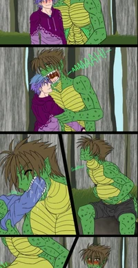 Reptilian man vore