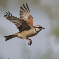 Flying sparrow 