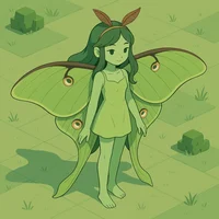 Luna moth girl