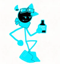 CyanStickfigure