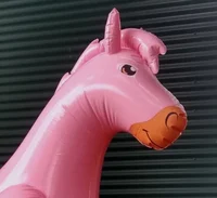 Inflatable pink hors