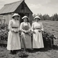 Acadian women market