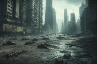 Opposite sci fi city