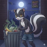 Wild skunk boy