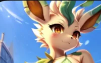 Giantess leafeon 