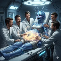 Captured alien tickl