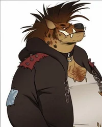Furry hyena brother