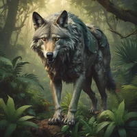 Jungle wolf huntress