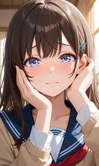 Sad childhood friend
