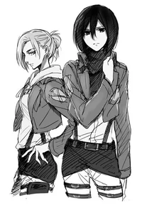Mikasa and Annie
