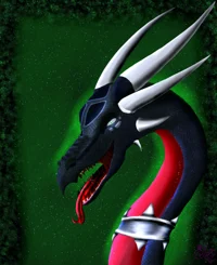 Giant dark dragoness