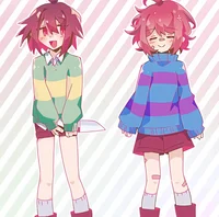 Frisk y Chara Delta