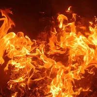A fire