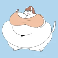 Fat neighbor cat gal