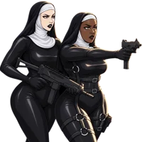 Latex nuns with guns