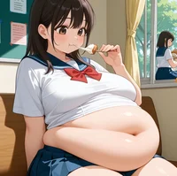 Chubby school girl