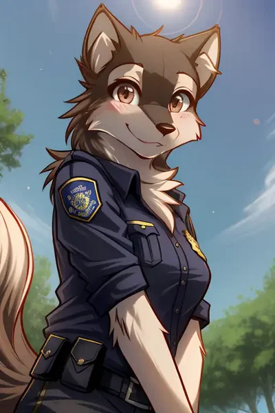 Furry Policewoman