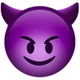 Demon happy emoji