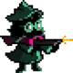 Ralsei with a gun