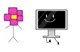 Robot flower and tv